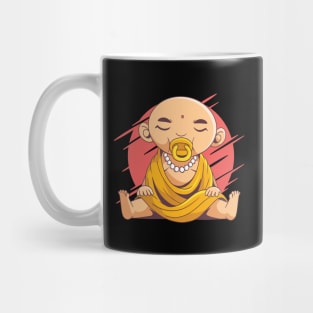 Funny Baby Buddha Yoga Meditating Gift Mug